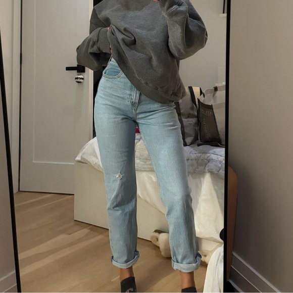 Levi's Denim - High Waisted Levi's Light Blue Straight Leg Women's Jeans